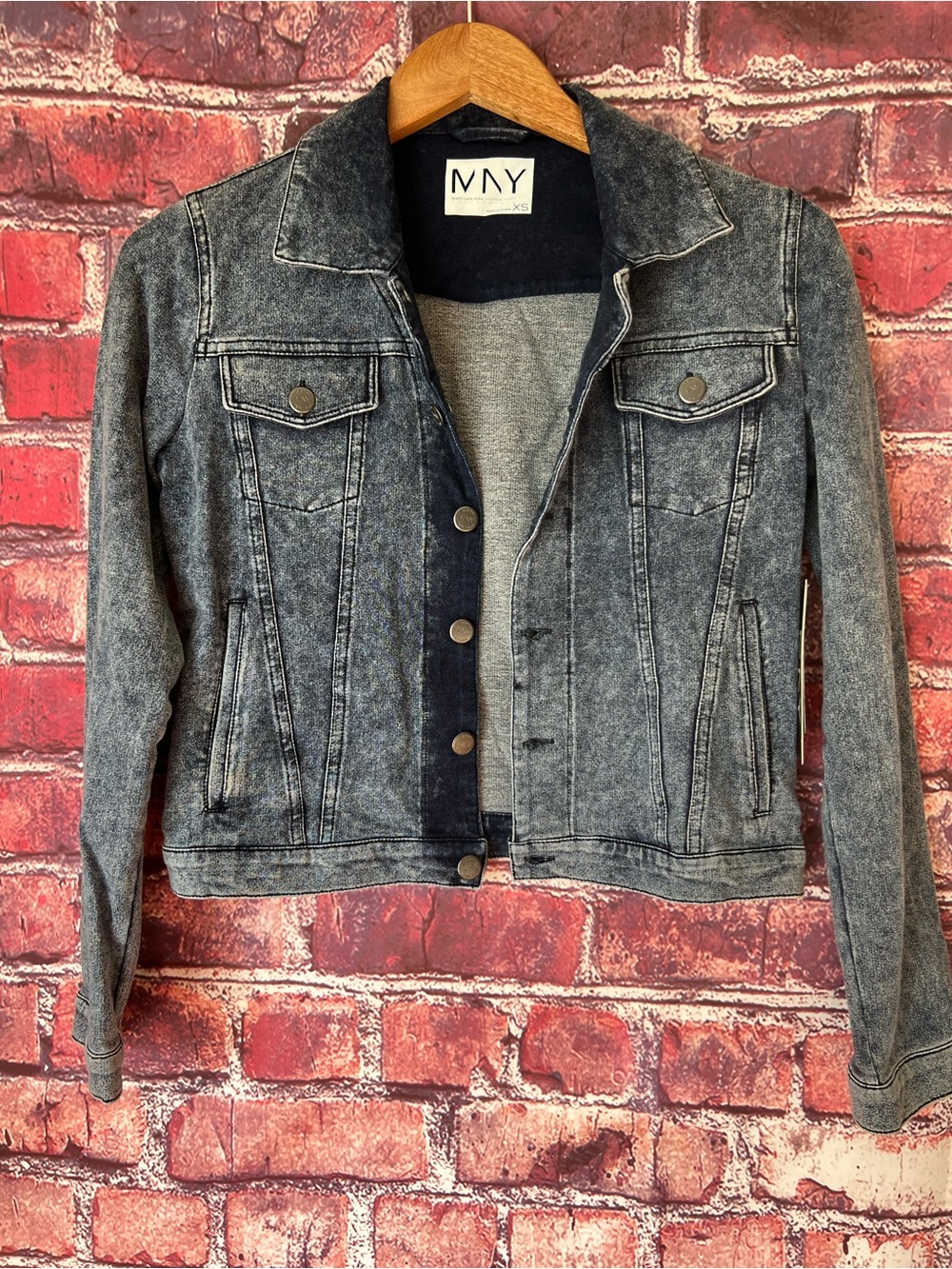 Marc New York MNY Acid Wash Blue Denim Jacket